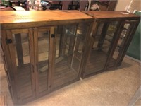 (2) Nice Wood Counter Top Display Cases