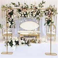 *6.6 ft x 6.9 ft Gold Wedding Arch Background