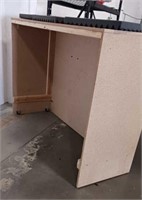Open sided rolling storage cabinet 
72x25x50
