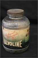 Vintage Valvoline Motor Oil Jar