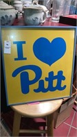 I (heart) Love Pitt framed wall art 13’’ square