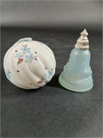 Ceramic Pomander and Empty AVON Cologne Bottle