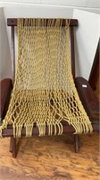 Rope folding reclining chair, sturdy ropes
