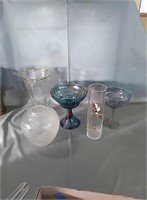Misc vase,candy dish , glass lot