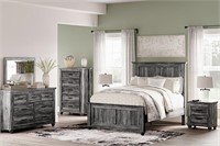 Queen: Ashley Thyven Gray 5 pc Bedroom Suite