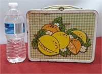 Vintage Art Deco fruit metal lunch box