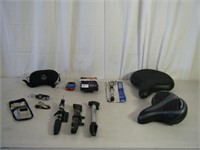 Bike seats, speaker, air pumps, accessories