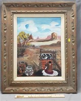 Signed Southwestern Oil Painting