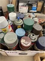 Box of spray paints