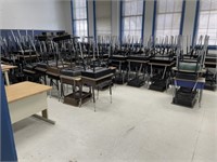 School Surplus Room - Rows of Student Desk
