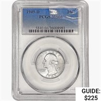 1949-D Washington Silver Quarter PCGS MS66