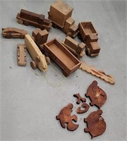 Wooden toys and puzzle