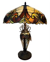 Modern Tiffany Style Leaded Stained Glass Lamp