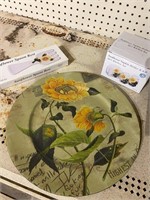 Floral Plate, Spoon Rest & Salt/Pepper