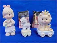 Precious Moments  Figurines Lion, Lamb And Girl