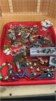 Tray of  costume jewelry