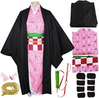 $33  Anime Cosplay Kimono Outfits Pink Large