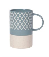 SET OF 6 Slate Blue Etched Mug