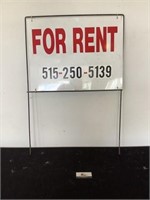 Metal For Rent Sign
