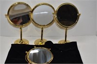 Vintage Brass Table Top Irving Rice Mirrors