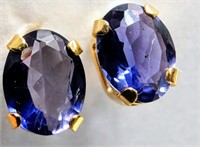 $100 10K  Iolite Earrings
