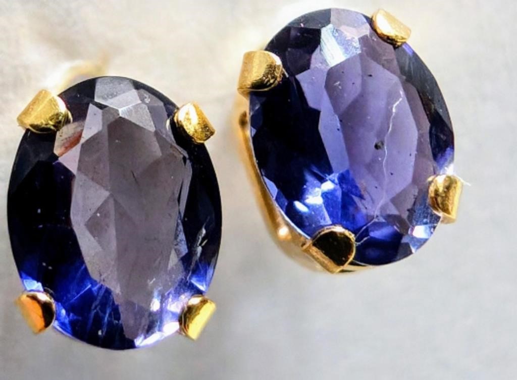 $100 10K  Iolite Earrings