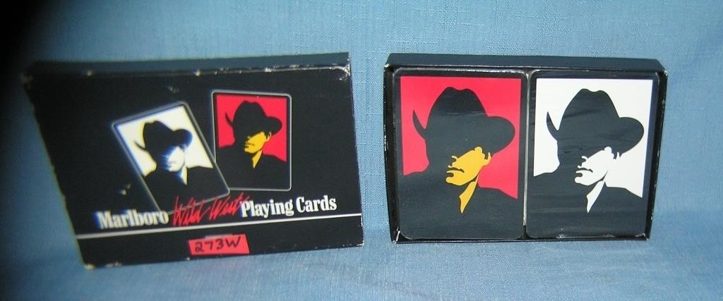 2 decks of Marlboro wild west playing cards