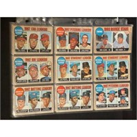 (37) 1968 Topps Baseball Leader Cards