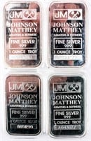 Coin 4 Johnson Matthey 1 Ounce Silver Bars