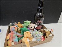 Beanie Baby Lot & Budweiser Bottle