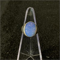 Unique Blue Stone Silver Ring