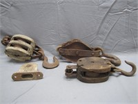 Lot of  Antique Pulleys