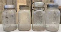 4pcs Presto Atlas Clear Class Mason Jars