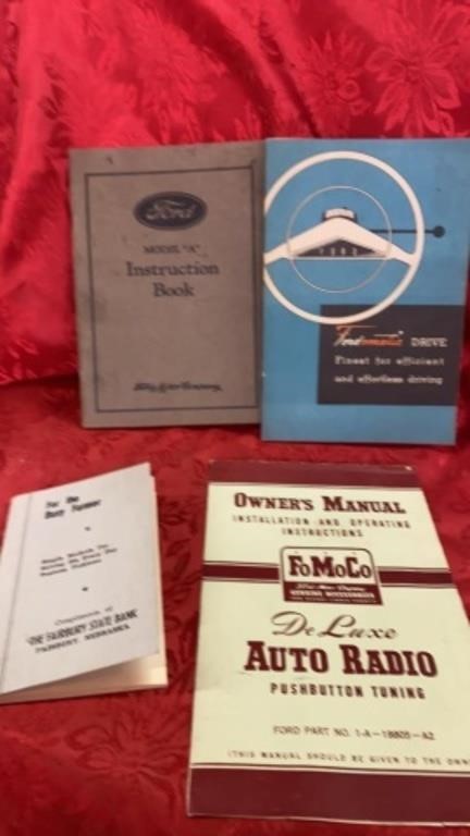 FORD MODEL A , FORDAMATOC, FOMOCO , MANUALS AND