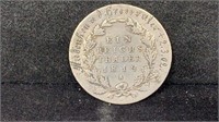 1814-A Silver One Reich Thaler Prussia World /