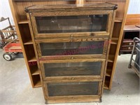 Barrister-style bookcase (57in tall x 36in wide)