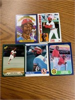 Willie McGee 5 pack card lot MLB Cardinals