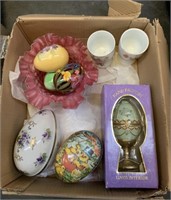 Easter Items, Cranberry Bowl, etc.