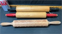 3) rolling pins