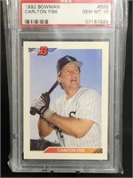 PSA Graded Carlton Fisk Baseball Card Gem Mint 10