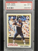 PSA Graded Chet Lemon Baseball Card NM-MT 8