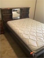 Full size water bed frame w/ full size regular mat
