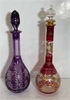 German Lead Crystal Decanter & Other