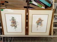 Pair Of Framed  & Matted Carolyn Shores Wright