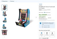 C9226  Arcade1Up Ms. Pacman Countercade 5-in-1 Gam
