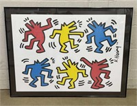 Keith Haring "Dancing Dogs" Framed Print