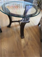 Wood & Glass Table (29.5x24" Tall)