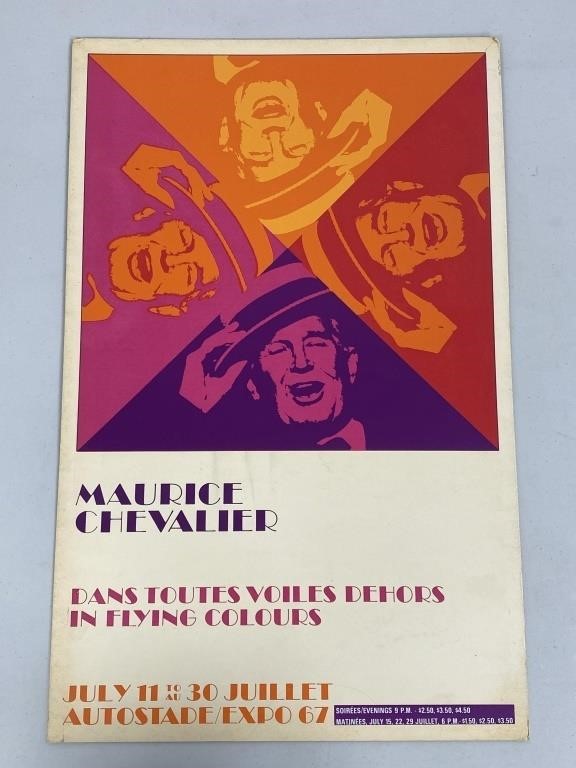 Expo 67 Maurice Chavalier In Fly Colours Autostade
