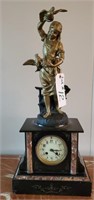 Figural Clock with birds