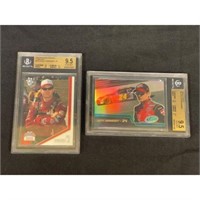 Two Beckett Graded 2003 Topps Racing